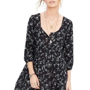 Denim & Supply Ralph Lauren Black Floral Mini Dress